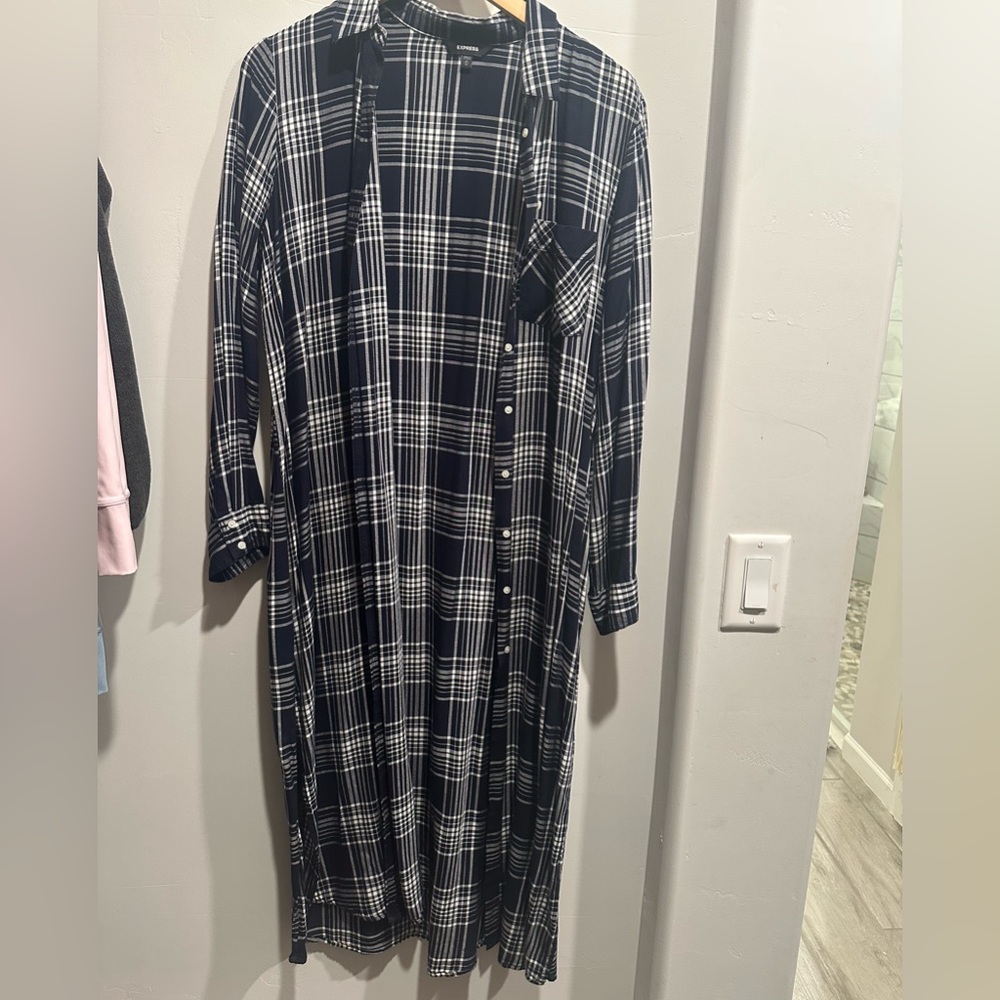 EXPRESS Navy Blue Duster - Picture 4 of 4